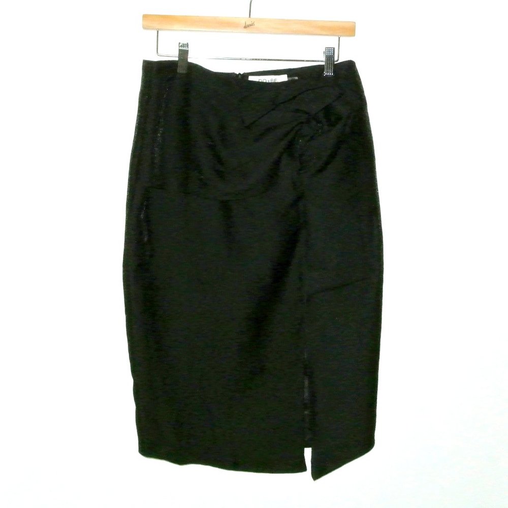 DO+BE Asymmetric Bow Black Pencil‎ Skirt L